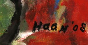 Pieter Haan - Acryl op doek, Vissen kopen? Bied vanaf 50!