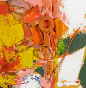 Jan G. Elburg - Olieverf en assemblage op board, Abstracte compositie - Ingelijst kopen? Bied vanaf 1000!