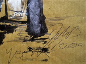 Niet of onleesbaar gesigneerd - Amerika 1960 abstract expressionistisch Gem. Techniek "New York 2000" gesigneerd kopen? Bied vanaf 10!