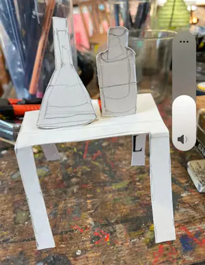 Klaas Gubbels - stalen sculptuur | 'Staande tekening' | 2023 (Grote versie) kopen? Bied vanaf 400!