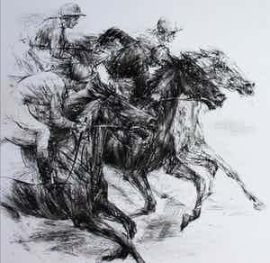 Piet Klaasse - Litho: "Ren" - 1973 verkocht voor € 55!