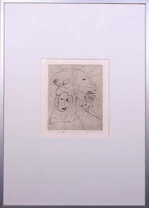 Henk Visch - Ets, De weg.. nr. 3 - Ingelijst verkocht voor € 1!