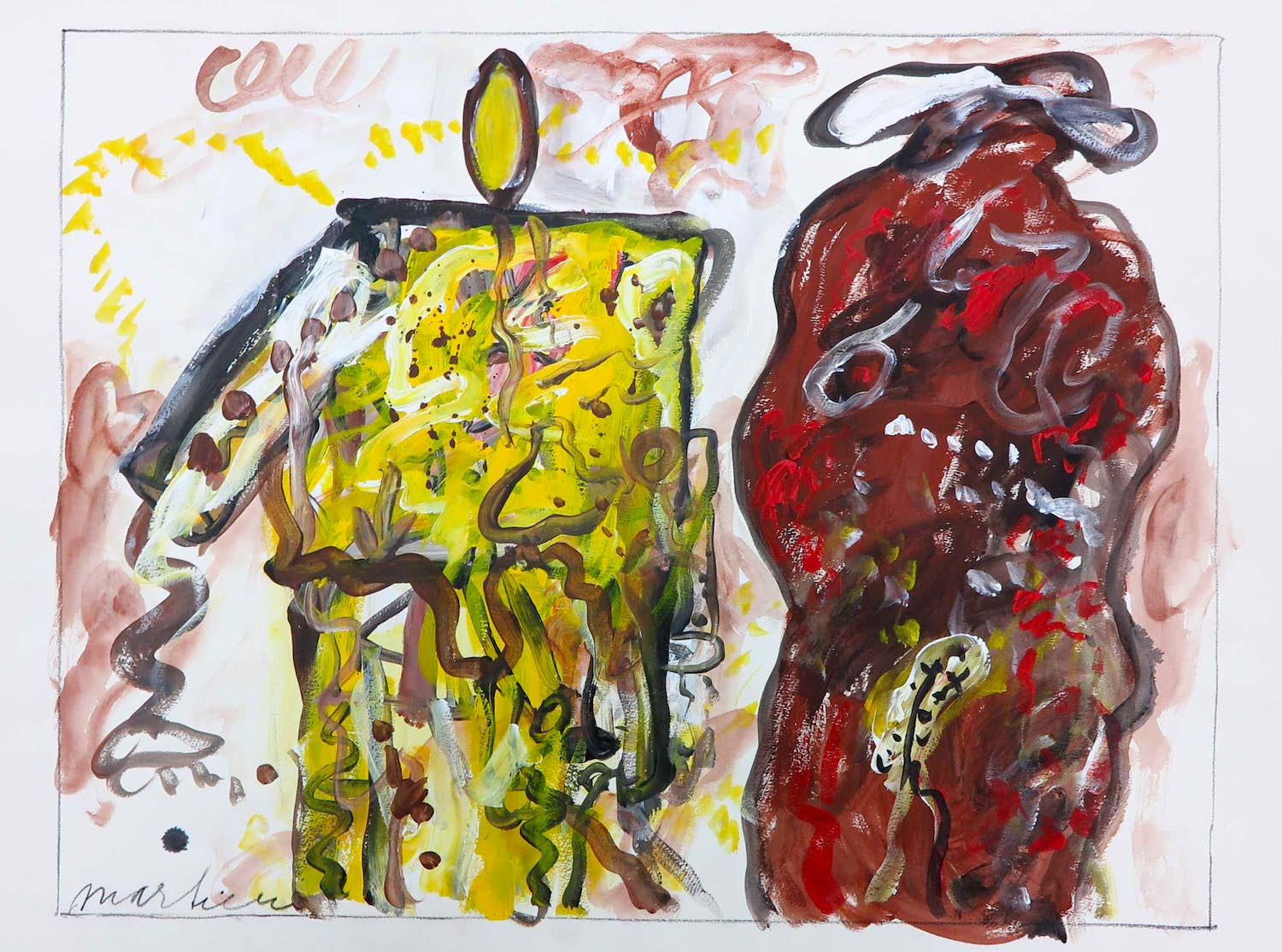 Anton Martineau - Gouache, Zonder titel kopen? Bied vanaf 1!
