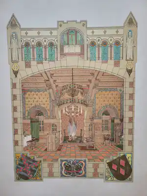 Hendrik Petrus Berlage - Decorontwerp voor Gijsbreght van Aemstel, 1893 verkauft für € 65!