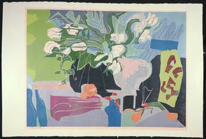 Vincent van Ojen - Houtsnede, Stilleven met bloemen (Groot) kopen? Bied vanaf 80!