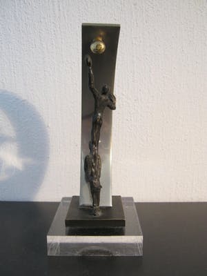 Corry Ammerlaan - Verbronsd/verzilverd sculptuur - "Vruchten Plukken" kopen? Bied vanaf 40!