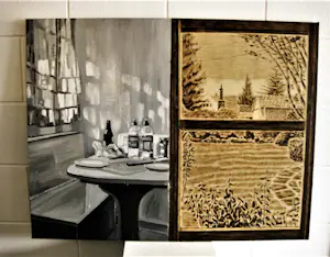 Hein Vandervoort - (GROOT!) Olieverf - 2003 - "Safe Neighborhood" - Link galery kopen? Bied vanaf 648!