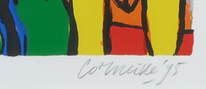 Corneille - Zeefdruk, Huit chats III - Ingelijst kopen? Bied vanaf 150!