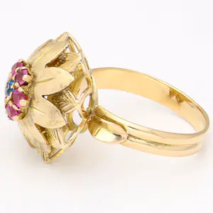 18 karaat Goud - Ring - 0.22 ct Robijn - Saffier kopen? Bied vanaf 325!