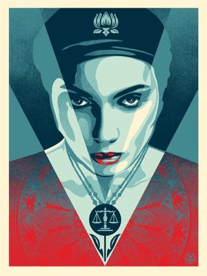 AcheterShepard Fairey - Justice Woman? Enchérissez de 325!