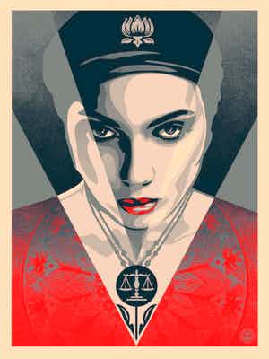 Shepard Fairey - Justice Woman verkocht voor € 325!