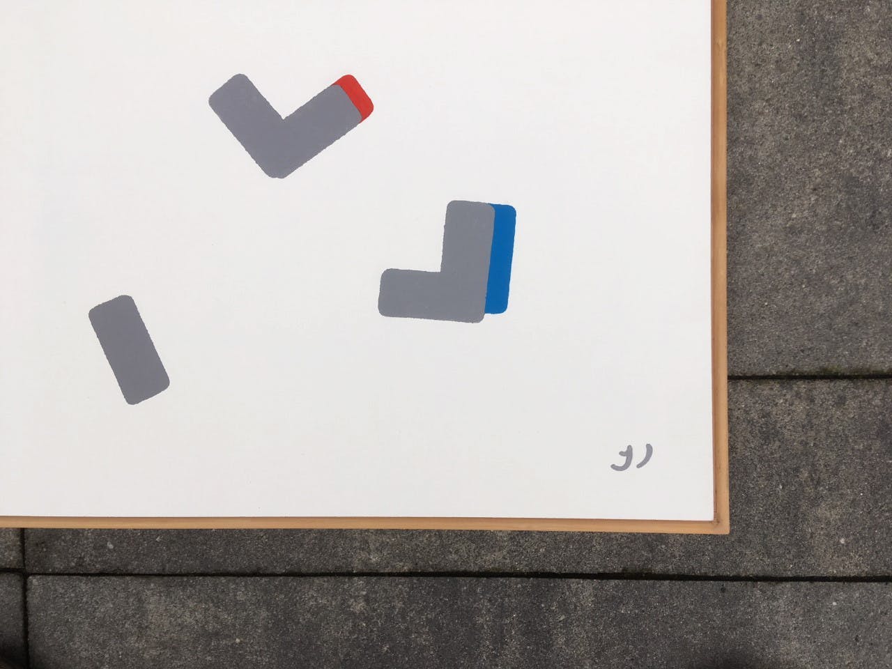 Jack Vissers - Something's Happening (Grey) - acryl op paneel kopen? Bied vanaf 225!