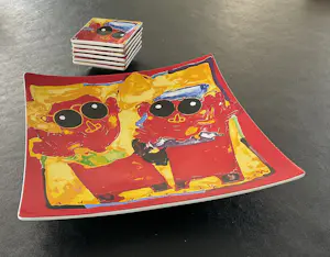 Plateelbakkerij Schoonhoven - AD VERSTIJNEN - Schaal met zes bakjes kopen? Bied vanaf 32!