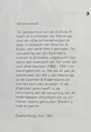 Jan Mensinga - Grafivak Oeuvre kopen? Bied vanaf 20!