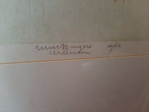 Mieke Burgers-Witteveen - Hout-linoleumsnede, Drie kleine kleuters kopen? Bied vanaf 35!