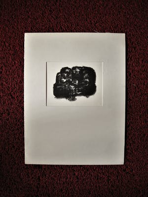 Kees Buurman - graficus, dichter, schilder en glazenier - Litho - "verliefd stel" gesigneerd kopen? Bied vanaf 10!