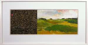 Martin R. Baeyens - Gemengde techniek, Zeeuws-Vlaanderen - Ingelijst verkocht voor € 70!