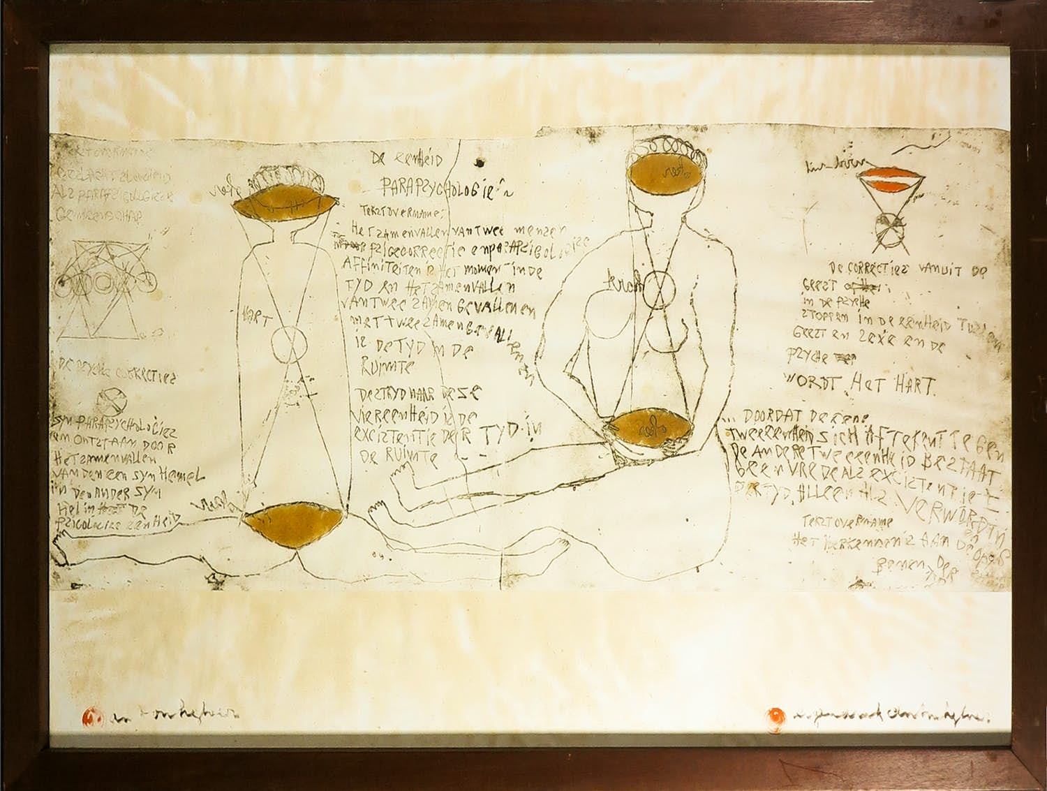 Anton Heyboer - Gouache, Parapsychologie - Ingelijst (Groot) verkocht voor € 300!