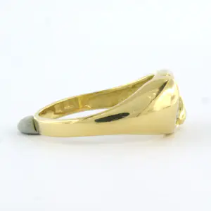 18k bicolor gouden ring bezet met single cut geslepen diamant tot. 0,14ct kopen? Bied vanaf 500!