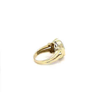 Timeless ring 14Karat (585) yellowgold with fine aquamarine and brillants kopen? Bied vanaf 420!