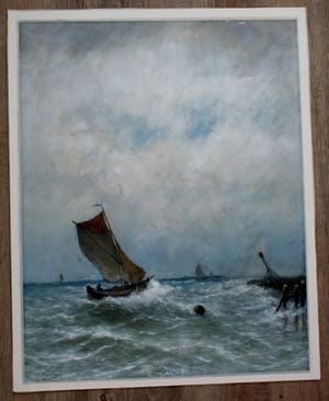 Marinus Heijl - aquarel: op zee kopen? Bied vanaf 150!