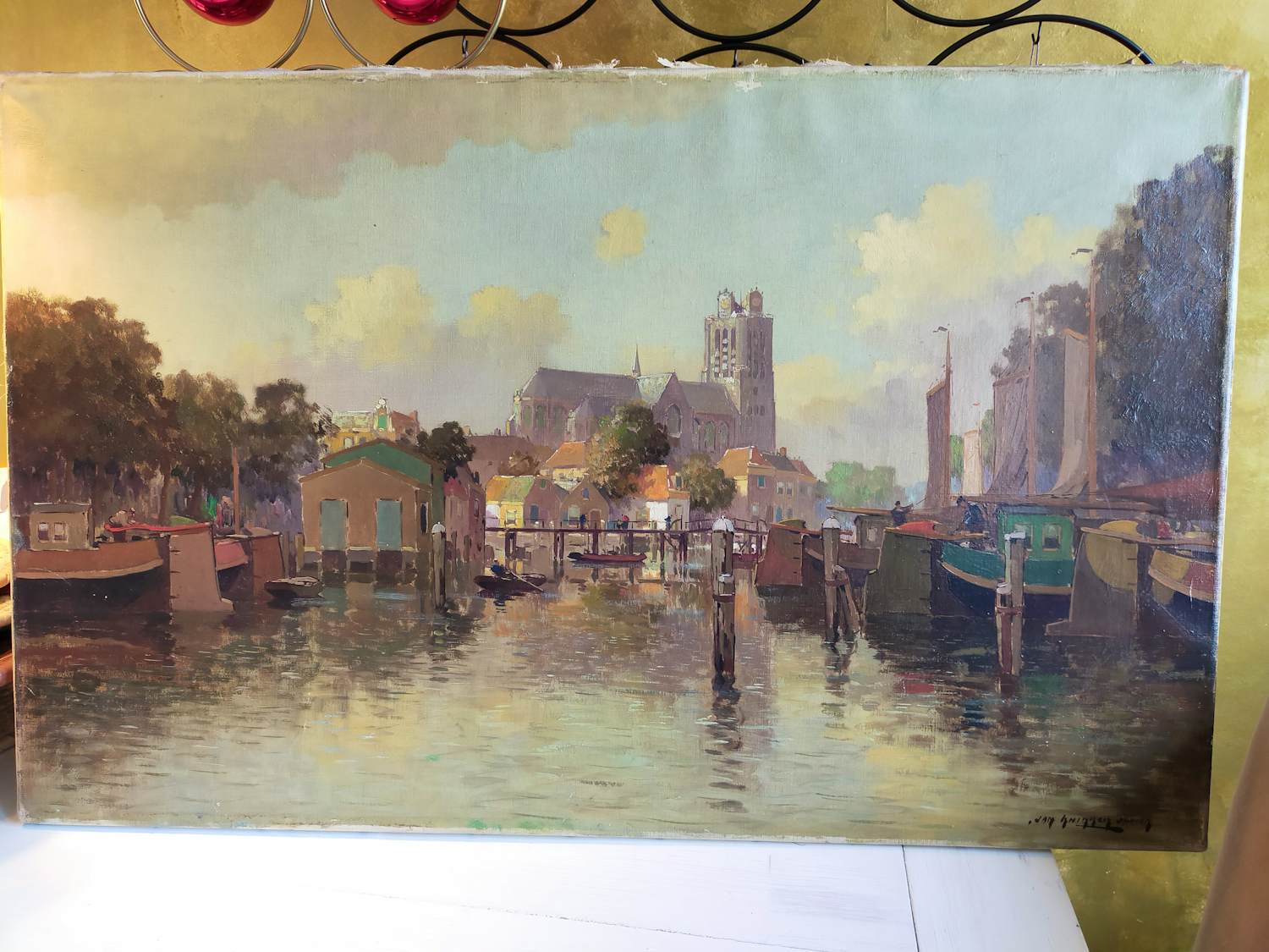 Jan Simon Knikker - STADSGEZICHT OP DORDRECHT kopen? Bied vanaf 850!