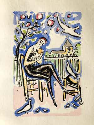 Kees van Dongen - Kees van Dongen - Moeder en kind - 1925 verkocht voor € 295!