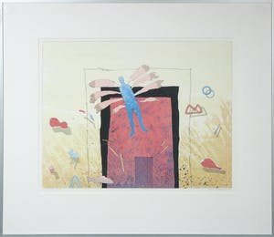 Gert Strengholt - Litho, Dodog is heading east - Ingelijst kopen? Bied vanaf 1!