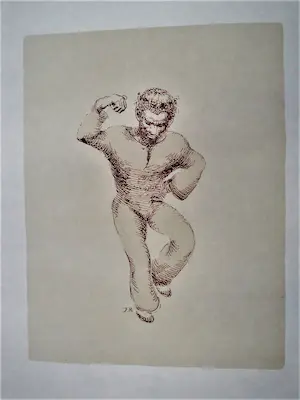 John Raedecker - Groog origineel Litho "Faun" - uitgave De groene Amsterdammer 1947 kaufen? Bieten Sie von 1!