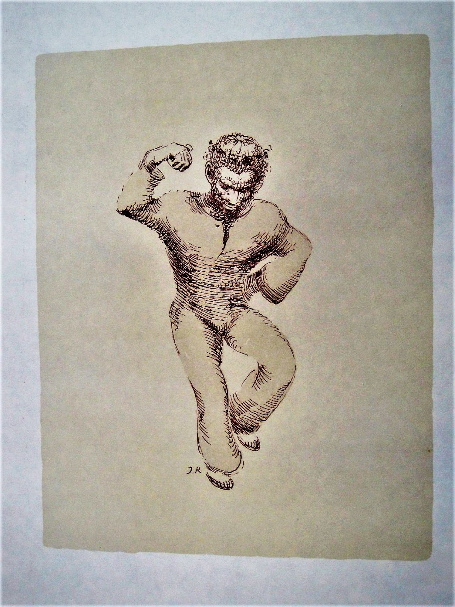John Raedecker - Groog origineel Litho "Faun" - uitgave De groene Amsterdammer 1947 verkocht voor € 1!