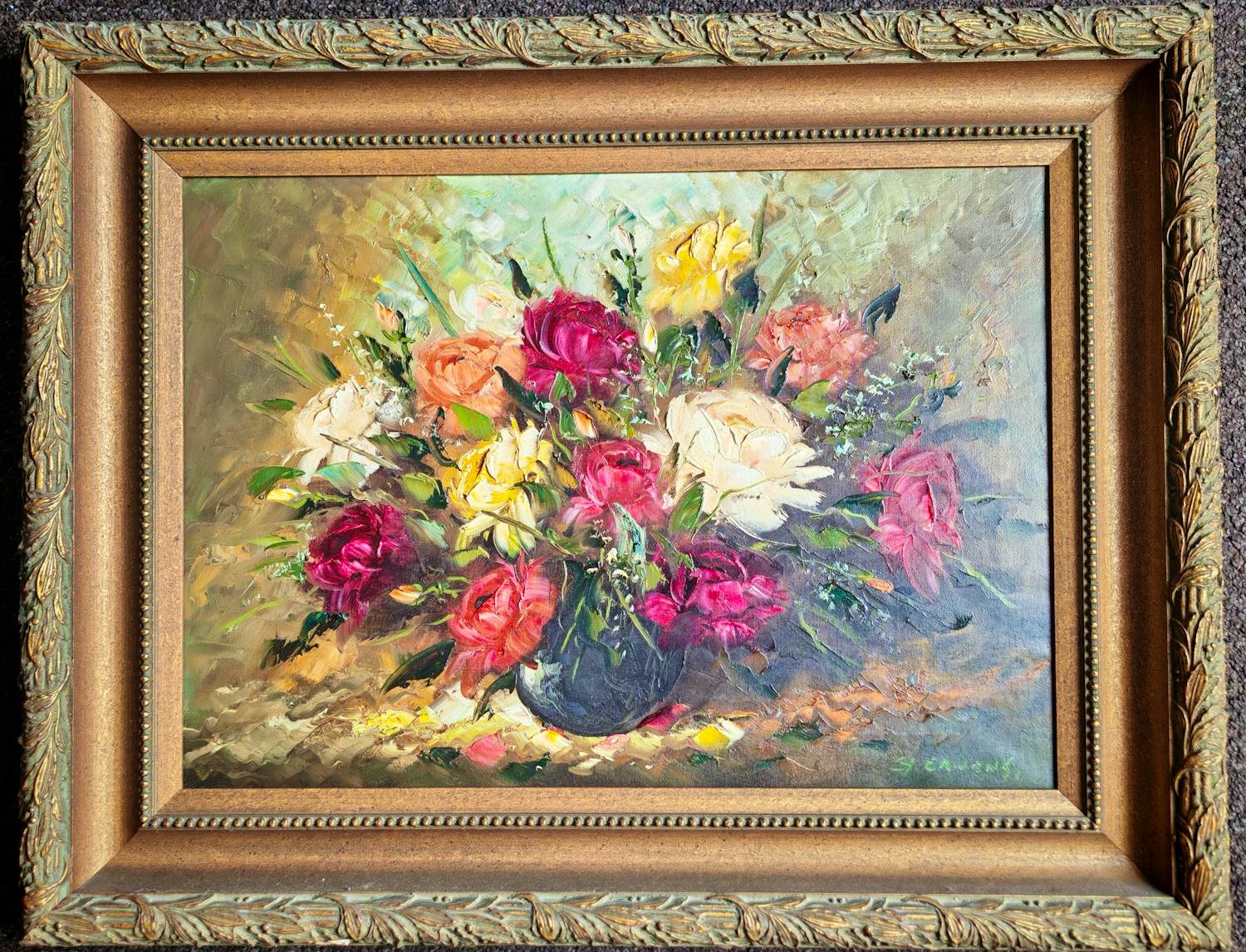 Gerardus Johannes Ernens - Bloemstilleven verkocht voor € 150!