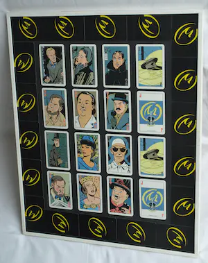 Edgar Pierre Jacobs - 1 Zeefdruk + 34 ingelijste kaartjes , Blake en Mortimer, “Het Gele Teken” kopen? Bied vanaf 1!