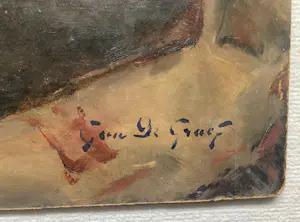 Jan De Graef - Olieverf op board , Bloemstilleven - 59 x 69 cm. kopen? Bied vanaf 50!