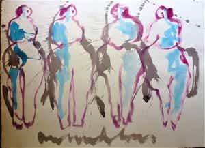 Anton Heyboer - 4 vrouwen . verkocht voor € 400!