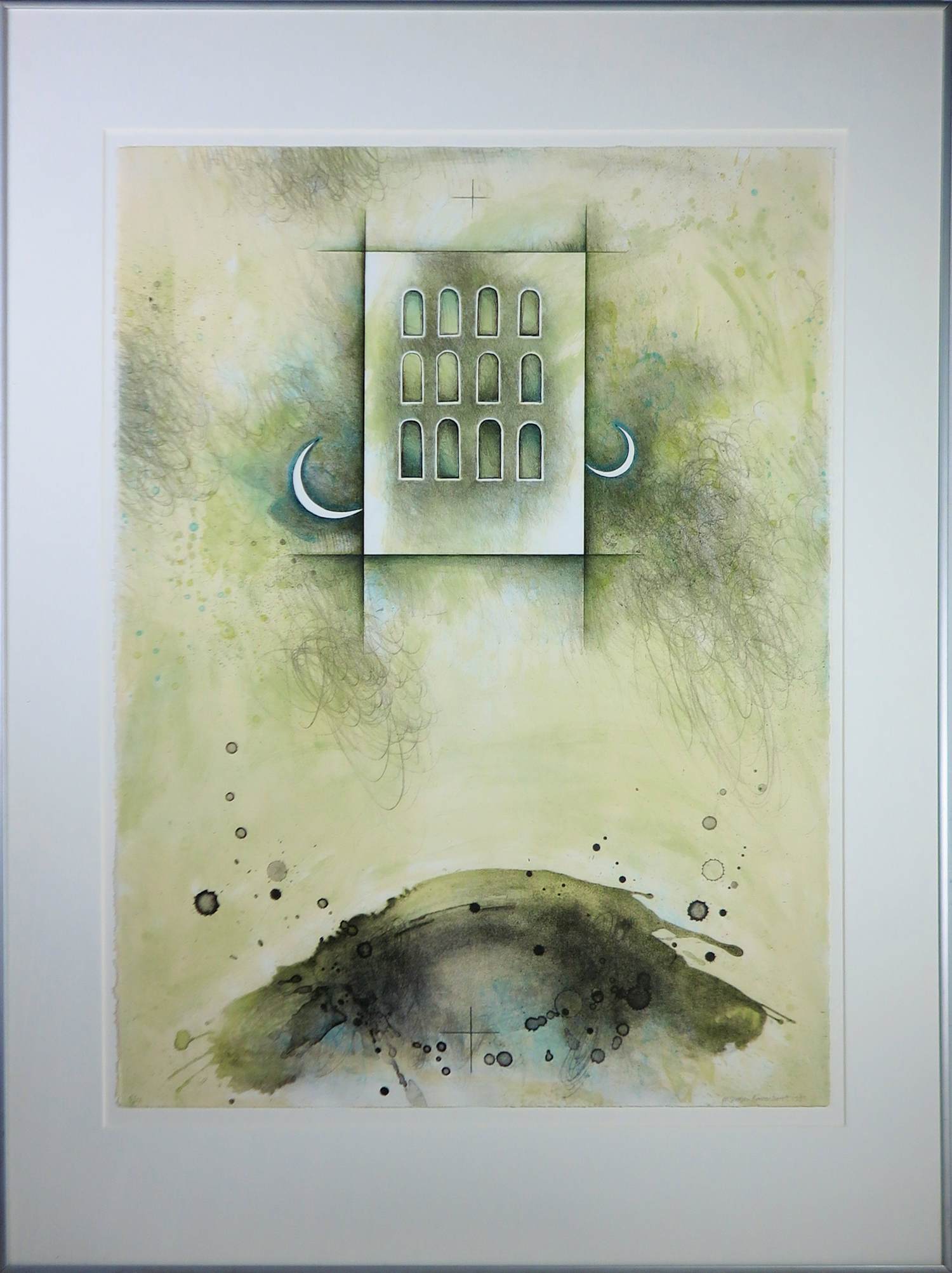 Jurjen Ravenhorst - Litho op papier, Verlaten stad - Ingelijst kopen? Bied vanaf 50!