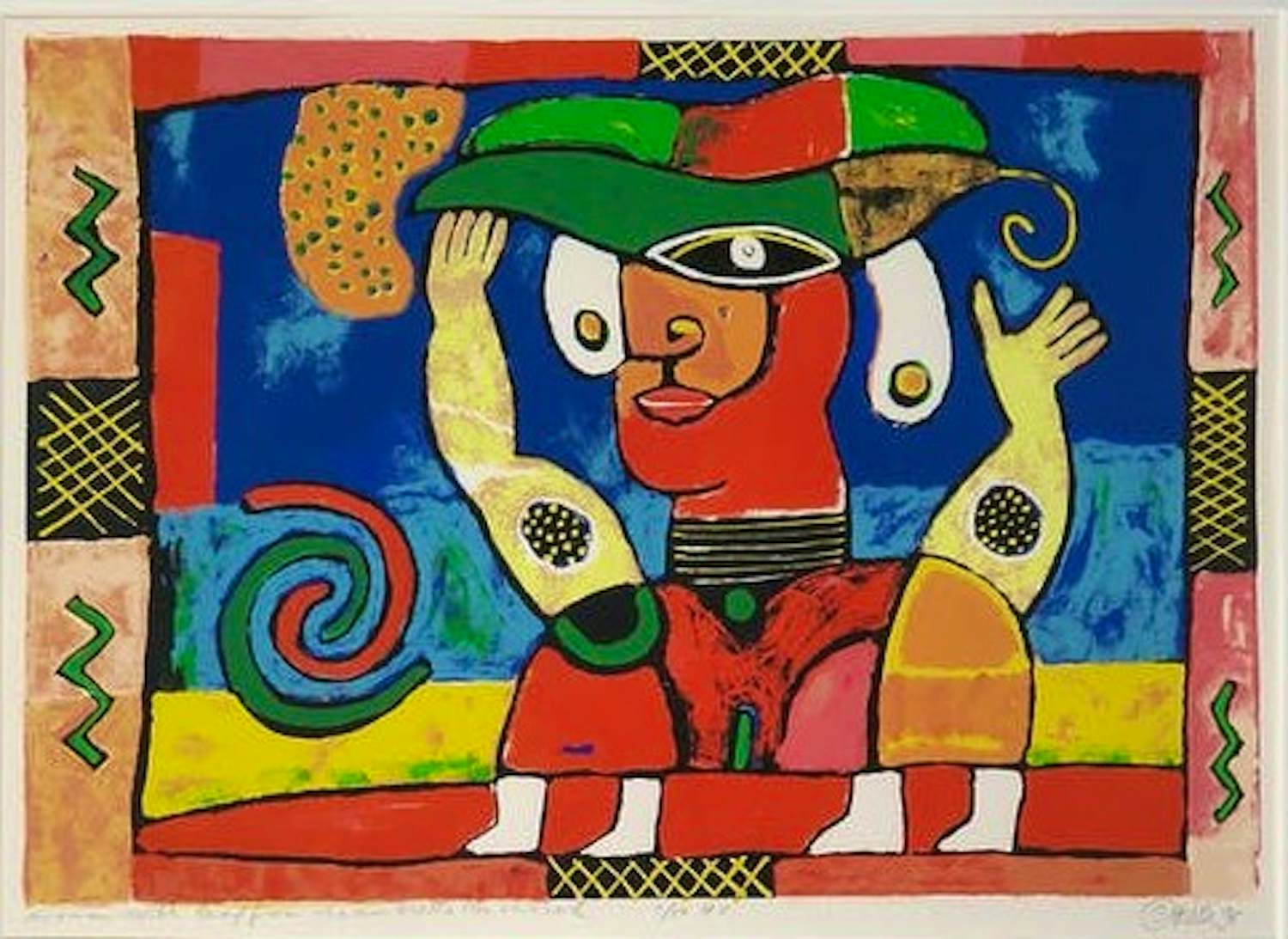 Clemens Briels - Kleurenzeefdruk WOMAN WITH UMBRELLA... kopen? Bied vanaf 110!