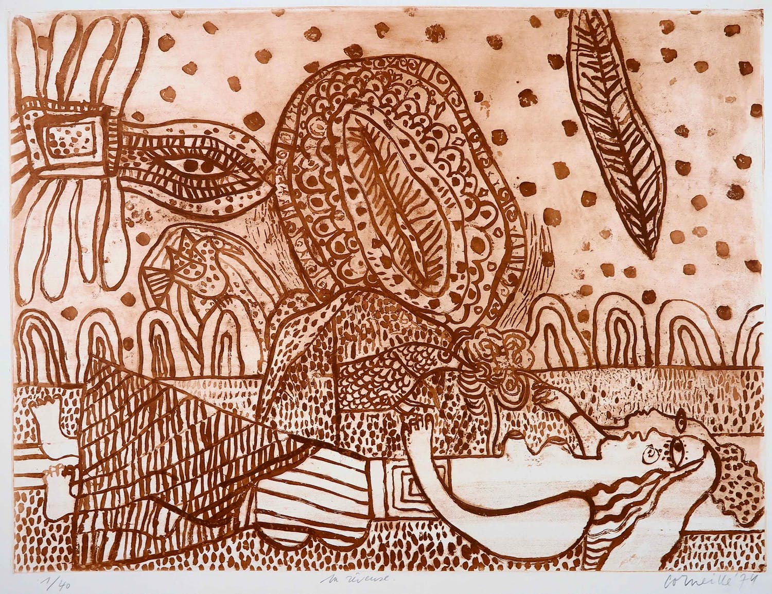 Corneille - Ets, La Rêveuse verkocht voor € 200!