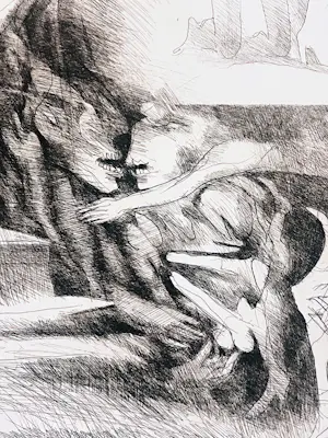 Geurt van Dijk - Omtrent erotiek, gesigneerde ets kopen? Bied vanaf 50!