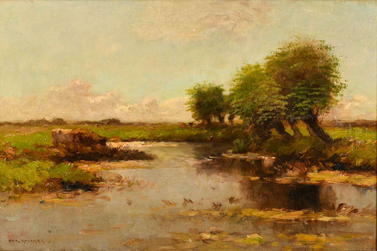 Aris Knikker - Wilgen bij het kanaal kopen? Bied vanaf 800!