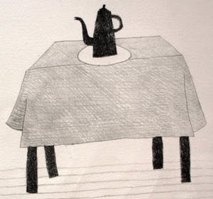 Klaas Gubbels - Litho: Tafel met koffiekan - 1979 kopen? Bied vanaf 175!