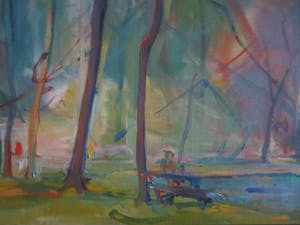 Arie Schouten - Zomerochtend in t Park Velsen 1969/ kopen? Bied vanaf 170!