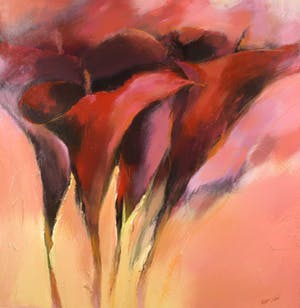 Elena Filatov - Acryl op doek, Calla in Bordo I kopen? Bied vanaf 50!