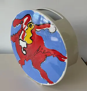 Peter Diem - Keramisch object afbeelding koe - Schoonhoven keramiek kopen? Bied vanaf 65!