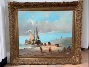 Edward Douwes Dekker - Landschap - strand en schepen op zee kopen? Bied vanaf 50!