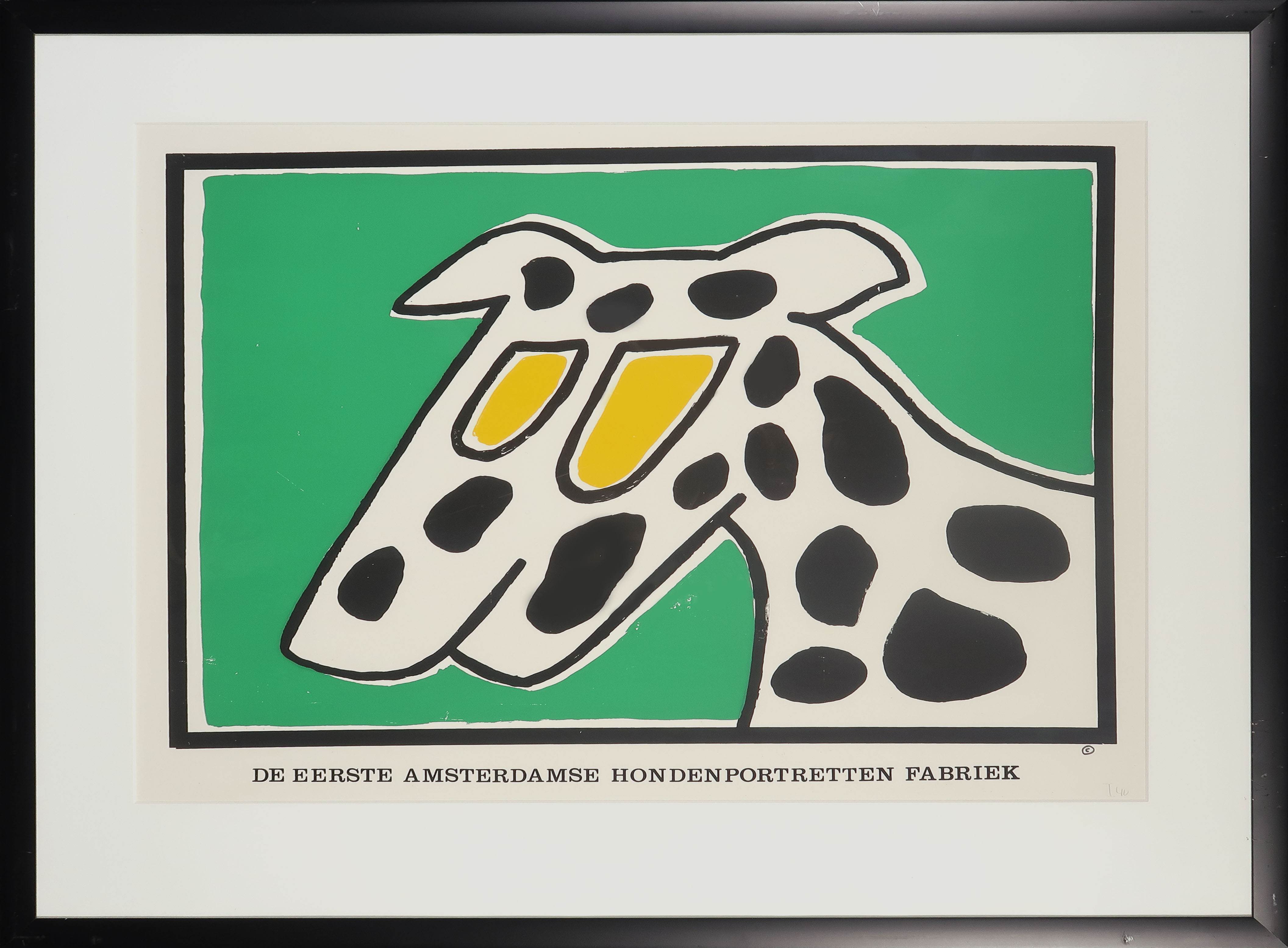 André Drenth - Zeefdruk, De Eerste Amsterdamse Hondenportretten Fabriek - Ingelijst kopen? Bied vanaf 1!