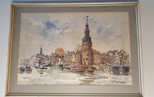 Jan Korthals - Oudeschans met Montelbaanstoren kopen? Bied vanaf 200!