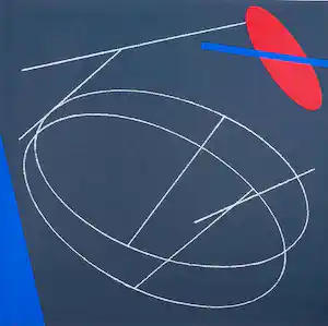 Marius Quee - Zeefdruk, Abstract-geometrische compositie verkauft für € 40!