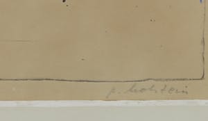 Pieter Holstein - Ets (ingekleurd), Handstand - Ingelijst kopen? Bied vanaf 40!