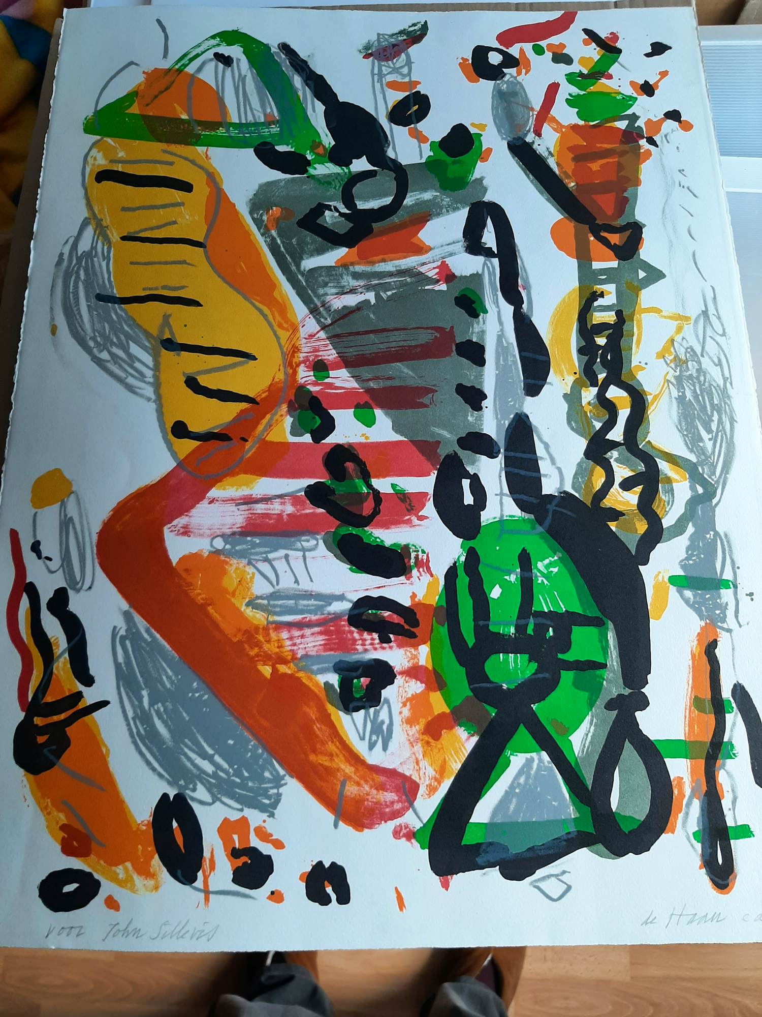 Jurjen de Haan - Litho, Abstract werk kopen? Bied vanaf 40!