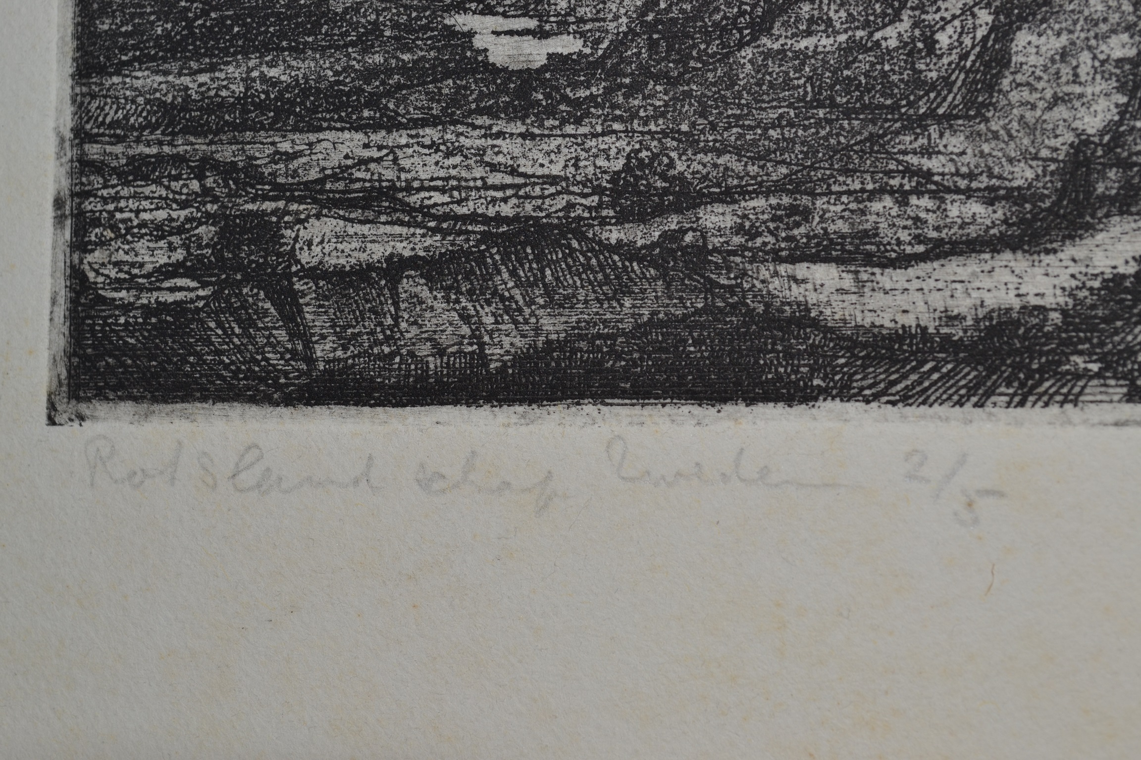 Dirkje Kuik - ets, rotslandschap Zweden kopen? Bied vanaf 55!